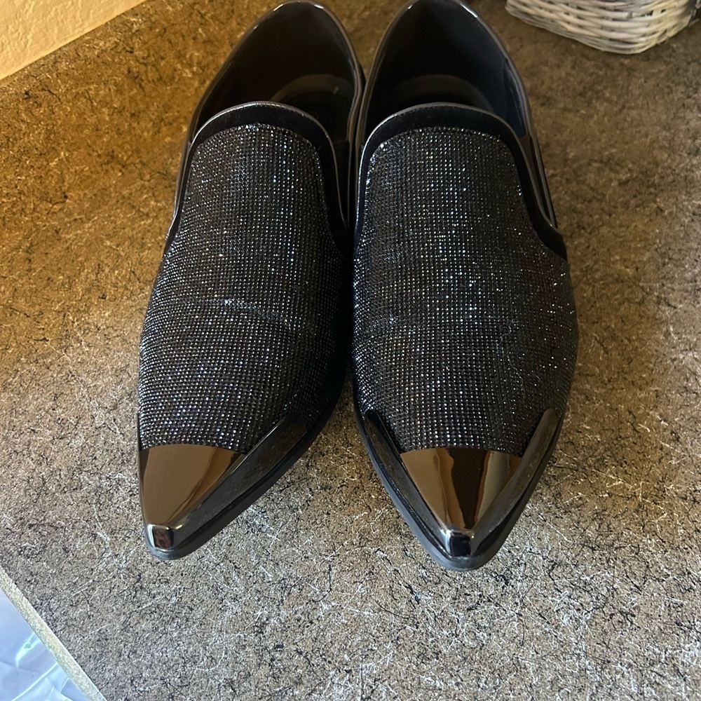 Enzo Romeo Crisiano Men Rhinestone Chrome Toe Suede
Pointy Dress Loafer 12 - Picture 3 of 15